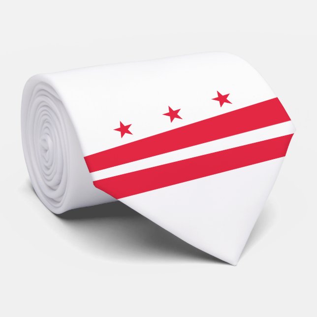 Flag of Washington D.C. (District of Columbia) Tie (Rolled)