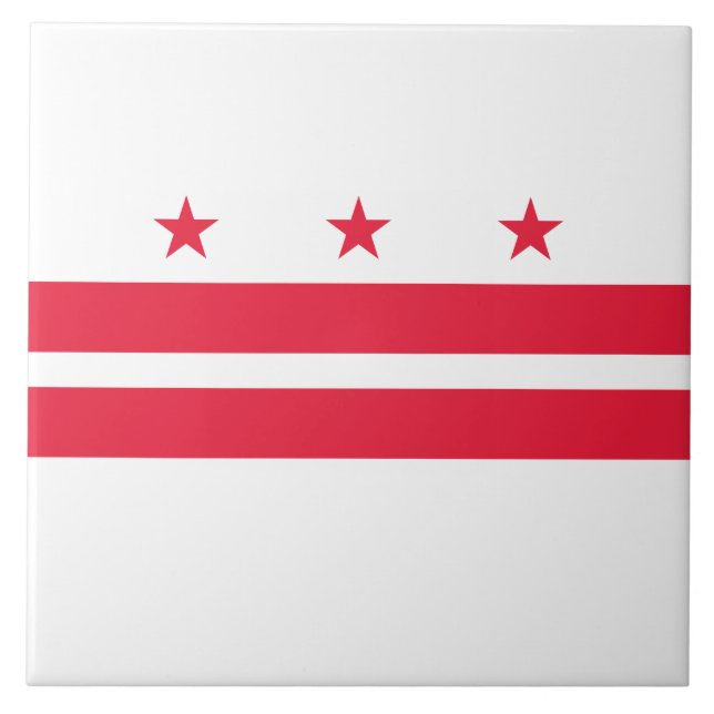 Flag of Washington D.C. (District of Columbia) Tile (Front)