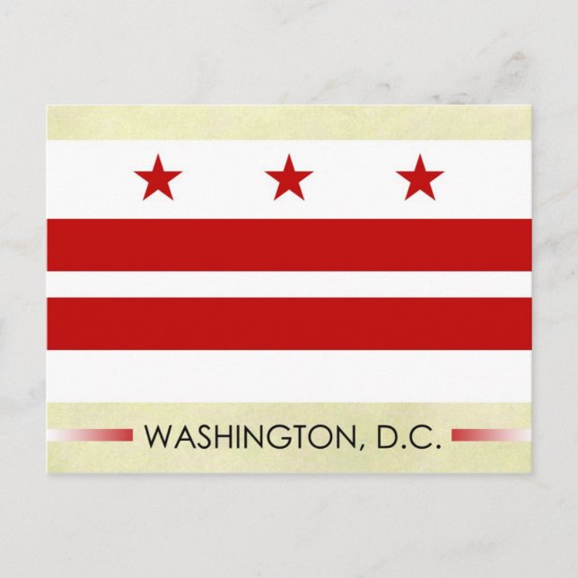 Flag of Washington, D.C. Postcard (Front)