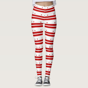 Flag of Washington DC, American state flag Leggings
