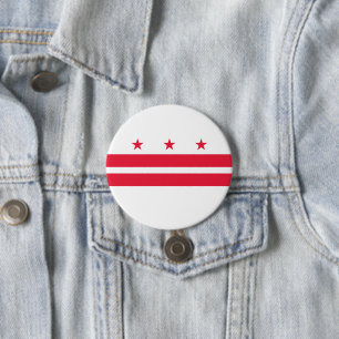 Flag of Washington (District of Columbia) 7.5 Cm Round Badge