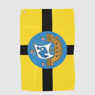 Flag of Wellington City, New Zealand Golf Towel