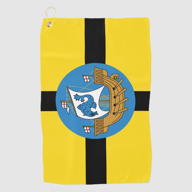 Flag of Wellington City, New Zealand Golf Towel (Front)