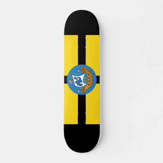Flag of Wellington City, New Zealand Skateboard (Front)