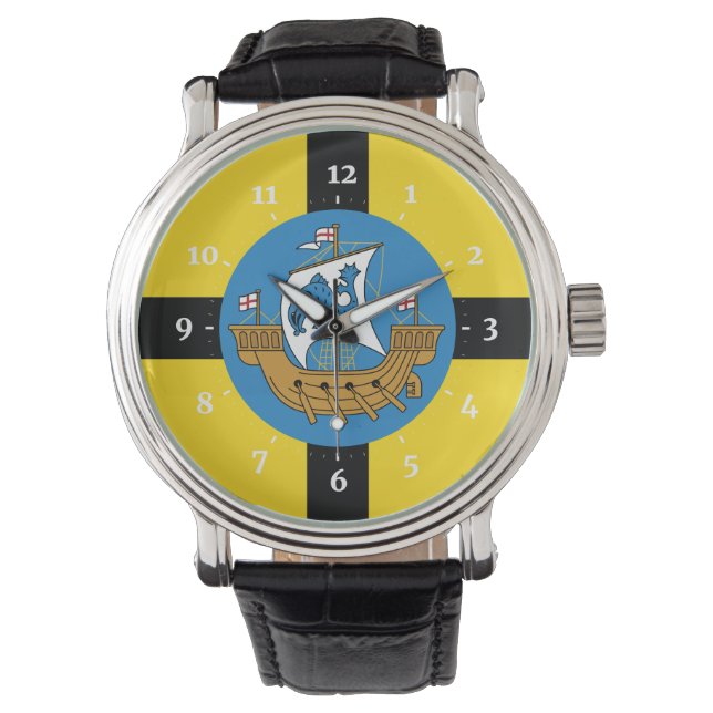 Flag of Wellington City, New Zealand Watch (Front)