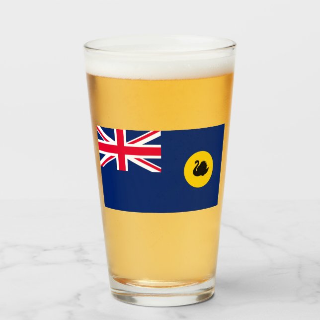 Flag of Western Australia State Glass (Front Filled)