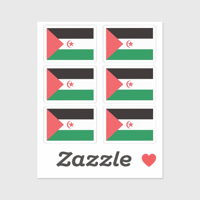 Flag of Western Sahara Collection pack of 6 (Sheet)