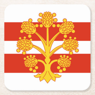 Flag of Westmorland Square Paper Coaster