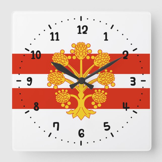 Flag of Westmorland Square Wall Clock (Front)