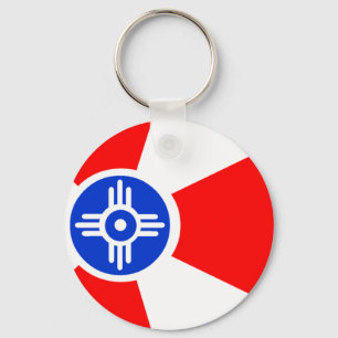 Flag of Wichita Kansas Key Ring
