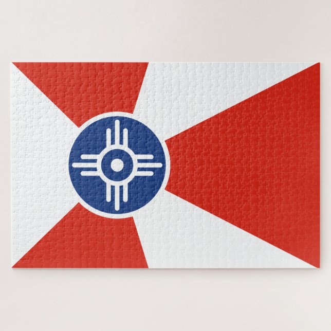 Flag of Wichita (Kansas, USA) Jigsaw Puzzle (Horizontal)