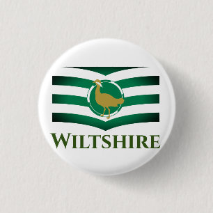 Flag of Wiltshire - ENGLAND 3 Cm Round Badge