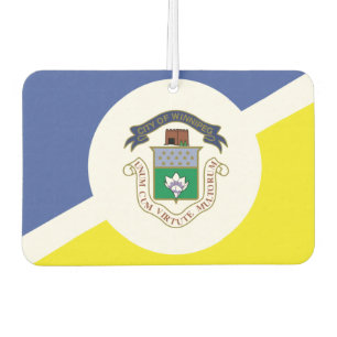 Flag of Winnipeg, Manitoba Button Car Air Freshener