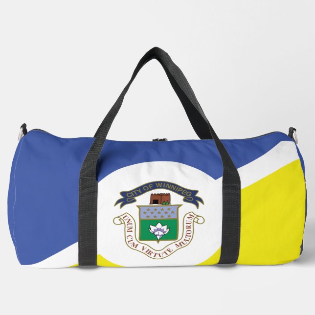 Flag of Winnipeg, Manitoba  Duffle Bag (Front)