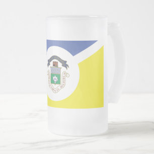 Flag of Winnipeg, Manitoba Frosted Glass Beer Mug