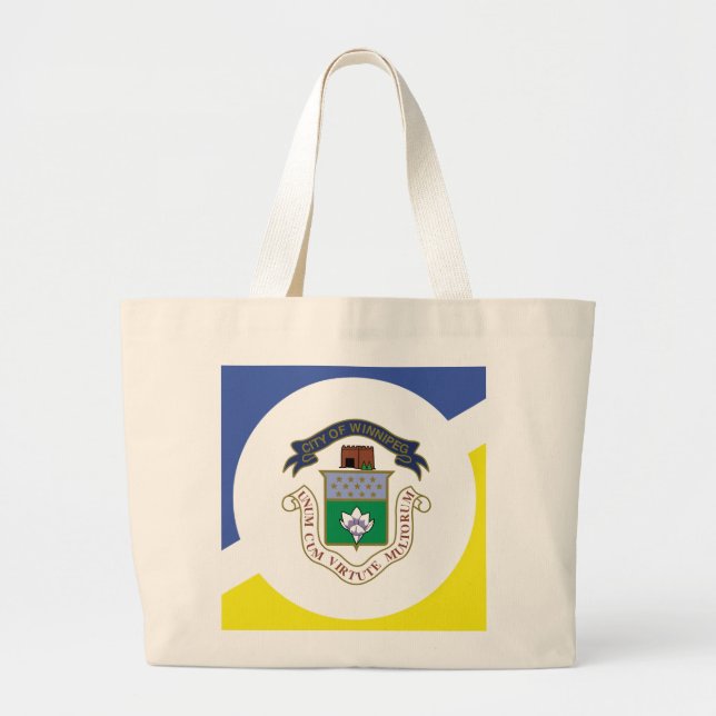 Flag of Winnipeg, Manitoba  Large Tote Bag (Front)