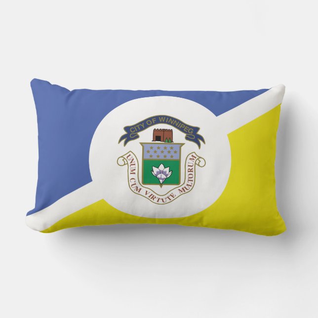 Flag of Winnipeg, Manitoba Lumbar Pillow (Front)