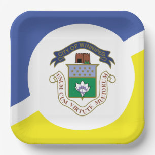 Flag of Winnipeg, Manitoba  Paper Plate