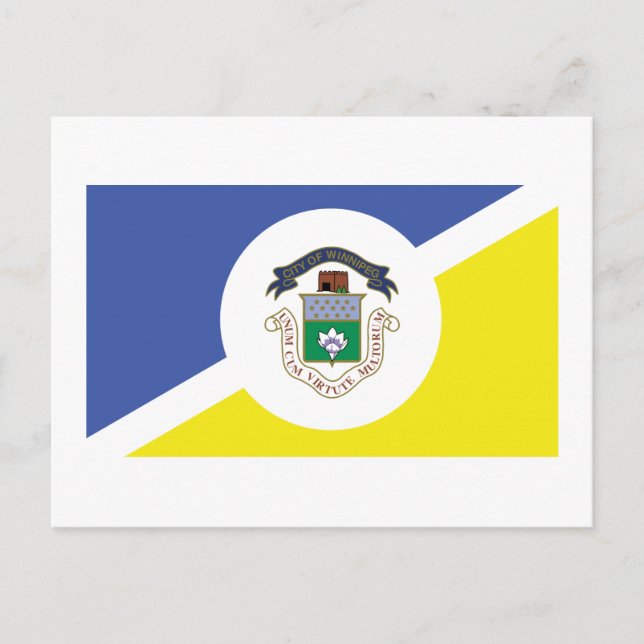 Flag of Winnipeg, Manitoba Postcard (Front)
