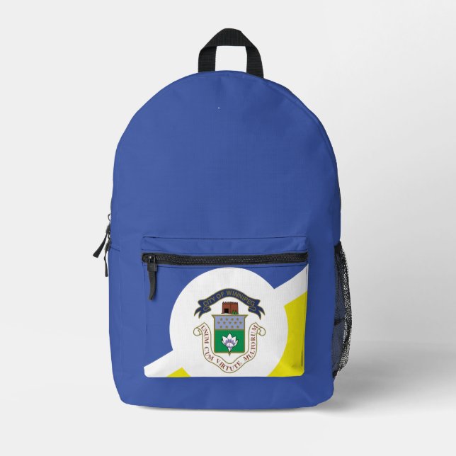 Flag of Winnipeg, Manitoba  Printed Backpack (Front)