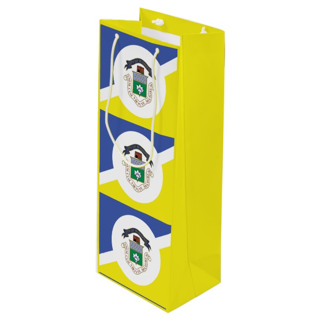 Flag of Winnipeg, Manitoba Wine Gift Bag (Front Angled)