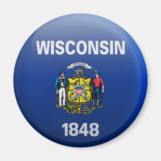 Flag of Wisconsin Magnet (Front)