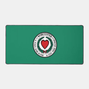 Flag of Worcester, Massachusetts Desk Mat