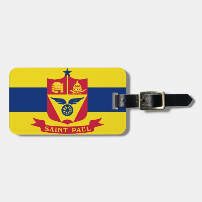Flag of Worcester, Massachusetts Luggage Tag (Front Horizontal)