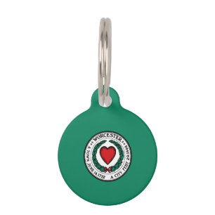 Flag of Worcester, Massachusetts Pet ID Tag