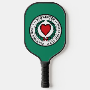 Flag of Worcester, Massachusetts Pickleball Paddle