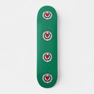 Flag of Worcester, Massachusetts Skateboard