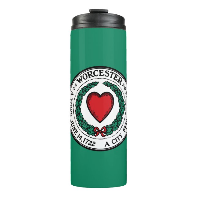 Flag of Worcester, Massachusetts Thermal Tumbler (Front)
