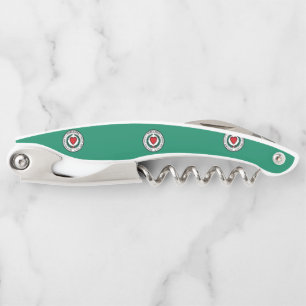 Flag of Worcester, Massachusetts Waiter's Corkscre Corkscrew