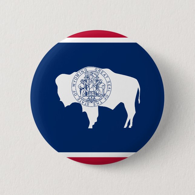 Flag of Wyoming 6 Cm Round Badge (Front)