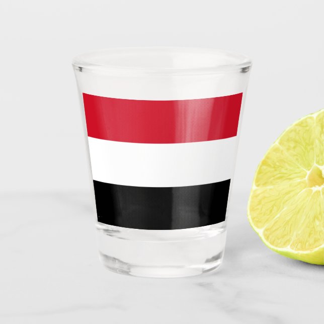 Flag of Yemen Shot Glass (Front)