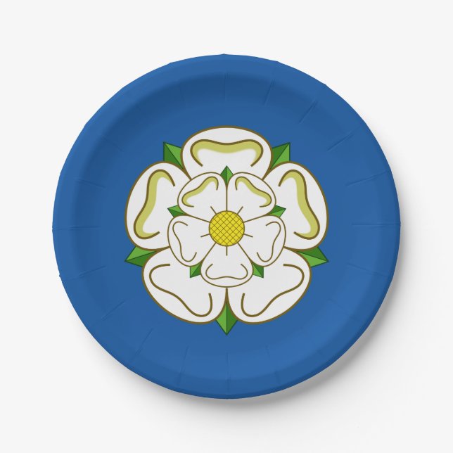 Flag of Yorkshire Athletic Headband Paper Plate (Front)