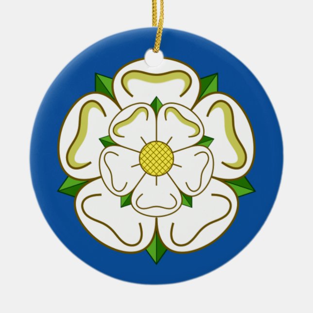 Flag of Yorkshire Ceramic Tree Decoration (Front)
