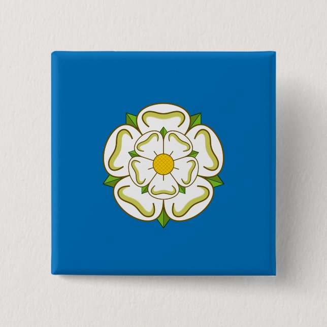 Flag of Yorkshire (English County) 15 Cm Square Badge (Front)