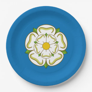 Flag of Yorkshire (English County) Paper Plate