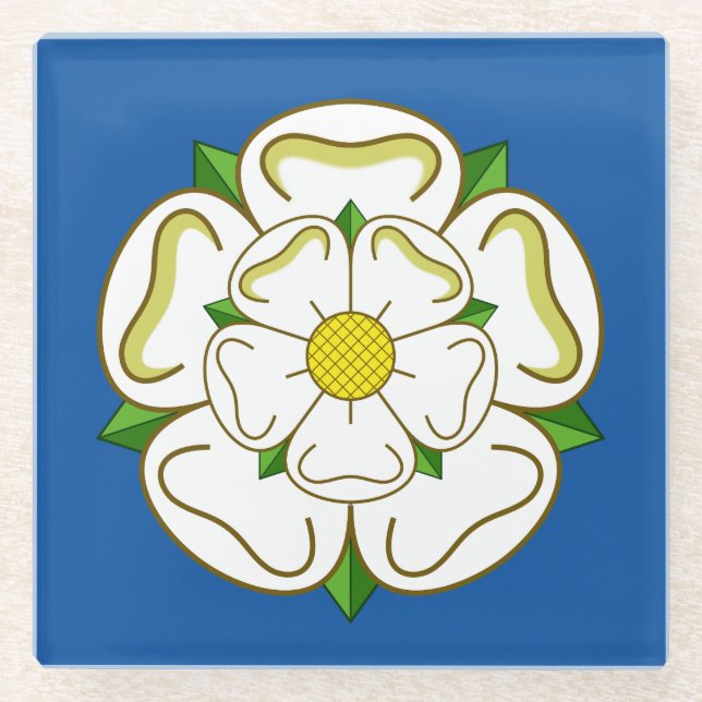 Flag of Yorkshire Glass Coaster (Front)
