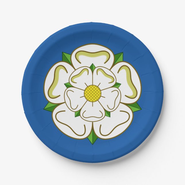 Flag of Yorkshire Paper Plate (Front)