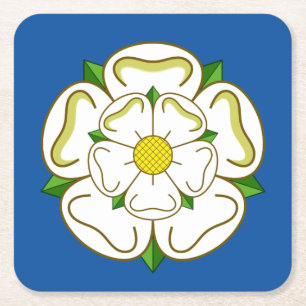 Flag of Yorkshire Square Paper Coaster