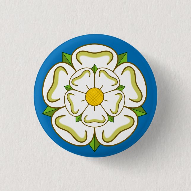 Flag of Yorkshire (UK) 3 Cm Round Badge (Front)
