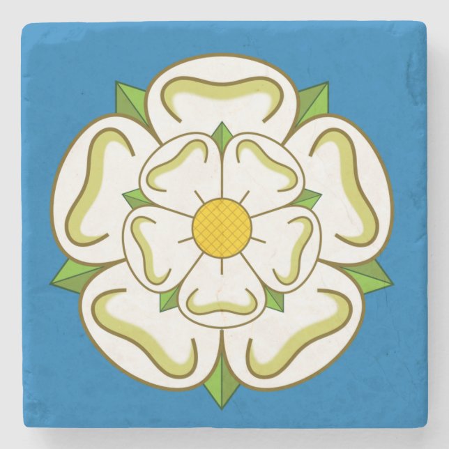 Flag of Yorkshire (UK) Stone Coaster (Front)