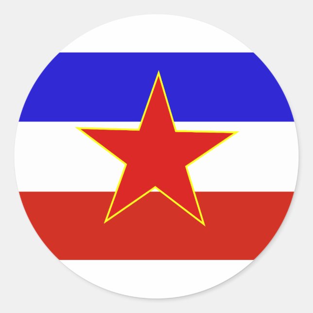 Flag of Yugoslavia Classic Round Sticker (Front)