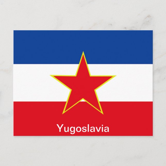 Flag of Yugoslavia Postcard (Front)