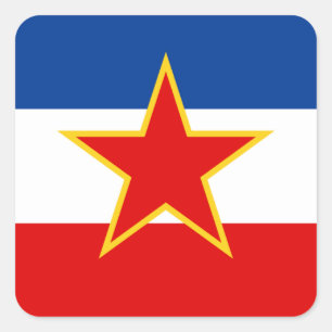 Flag of Yugoslavia Square Sticker