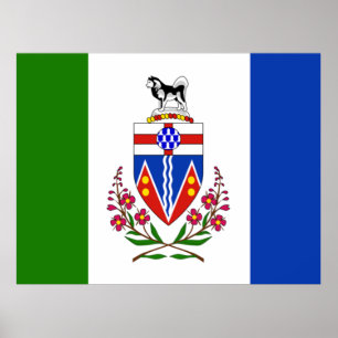 Flag of Yukon, Canada Poster