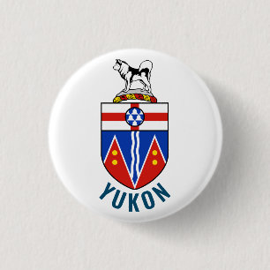Flag of Yukon Territory - Canada 3 Cm Round Badge