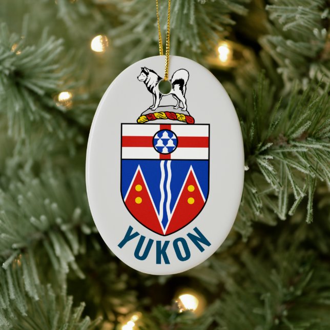 Flag of Yukon Territory - Canada Ceramic Tree Decoration (Tree)